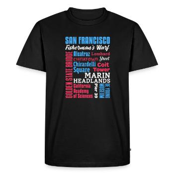 San Francisco - T-shirt Premium bio Homme - noir - Devant - Nico (187cm)