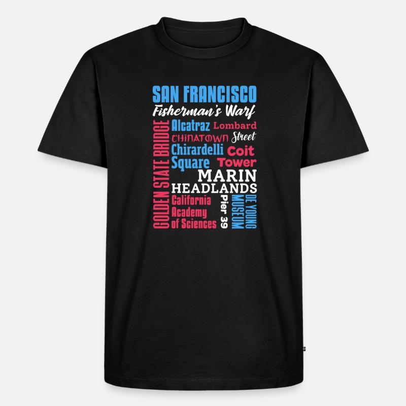 San Francisco - Männer Premium Bio T-Shirt - Schwarz