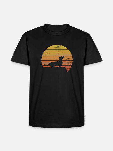 Dackel - Männer Premium Bio T-Shirt - Schwarz