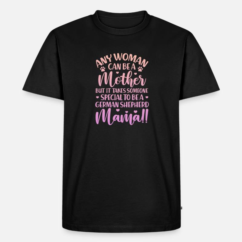 Deutscher Schäferhund Mutter - Männer Premium Bio T-Shirt - Schwarz