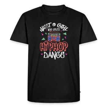 Hip-hop - T-shirt Premium bio Homme - noir - Devant - Nico (187cm)