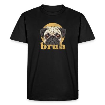 Pug - Men's Premium Organic T-Shirt - black - Front - Nico (187cm)