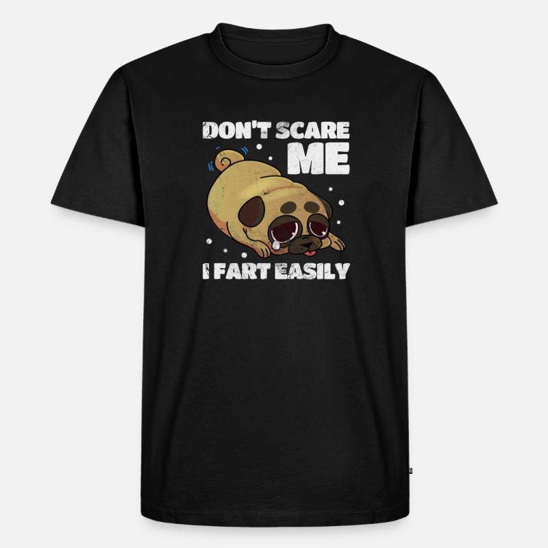 Mops - Männer Premium Bio T-Shirt - Schwarz
