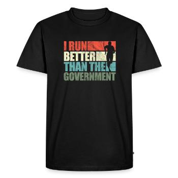 Running Runner Jogging Jogging Runner Cadeau - T-shirt Premium bio Homme - noir - Devant - Nico (187cm)
