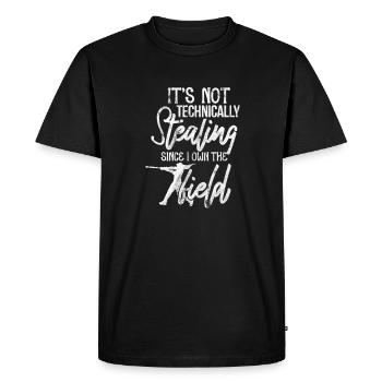 Softball - T-shirt Premium bio Homme - noir - Devant - Nico (187cm)