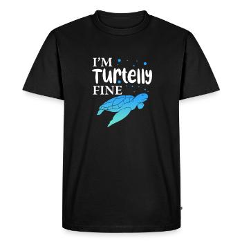 Tortue Tortue Sea Créatures marines Cadeau - T-shirt Premium bio Homme - noir - Devant - Nico (187cm)