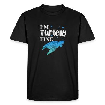 Turtle - Men's Premium Organic T-Shirt - black - Front - Nico (187cm)