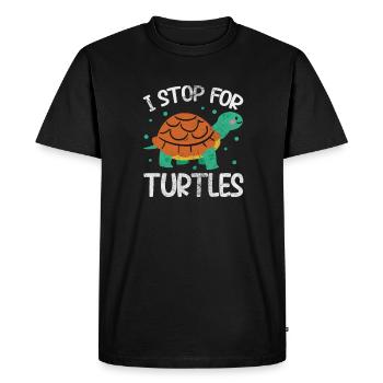 Turtle - Men's Premium Organic T-Shirt - black - Front - Nico (187cm)