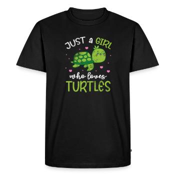 Turtle - Men's Premium Organic T-Shirt - black - Front - Nico (187cm)