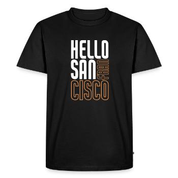 San Francisco - T-shirt Premium bio Homme - noir - Devant - Nico (187cm)