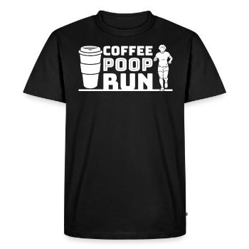 Coffee Poop Run Laufen Running - T-shirt Premium bio Homme - noir - Devant - Nico (187cm)