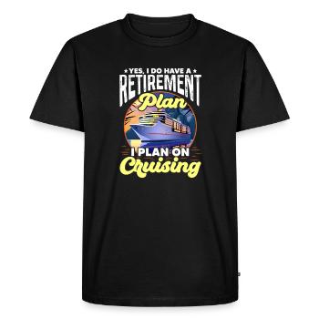 Retirement Cruise Pension Retiree Gift - Men's Premium Organic T-Shirt - black - Front - Nico (187cm)