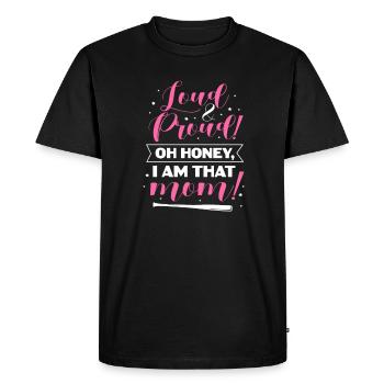 Softball Mère Baseball Fille Fils Cadeau - T-shirt Premium bio Homme - noir - Devant - Nico (187cm)