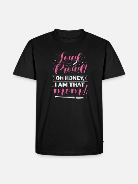 Softball Mutter - Männer Premium Bio T-Shirt - Schwarz