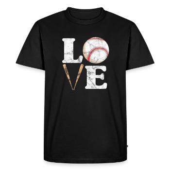 Softball - T-shirt Premium bio Homme - noir - Devant - Nico (187cm)