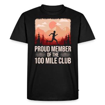 100 Mile Club Ultra Run Trail Running Ultrarunners - Men's Premium Organic T-Shirt - black - Front - Nico (187cm)