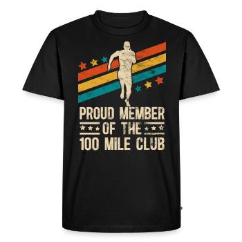 100 Mile Club Ultra Run Trail Running Ultrarunners - Men's Premium Organic T-Shirt - black - Front - Nico (187cm)