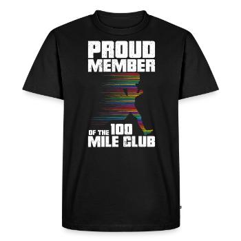 100 Mile Club Ultra Run Trail Running Ultrarunners - Men's Premium Organic T-Shirt - black - Front - Nico (187cm)