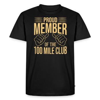 100 Mile Club Ultra Run Trail Running Ultrarunners - Men's Premium Organic T-Shirt - black - Front - Nico (187cm)