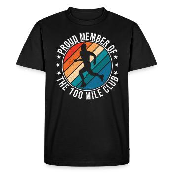 100 Mile Club Ultra Run Trail Running Ultrarunners - Men's Premium Organic T-Shirt - black - Front - Nico (187cm)