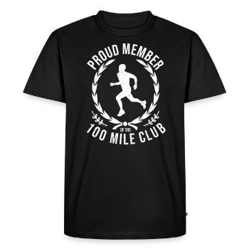 100 Mile Club Ultra Run Trail Running Ultrarunners - Men's Premium Organic T-Shirt - black - Front - Nico (187cm)