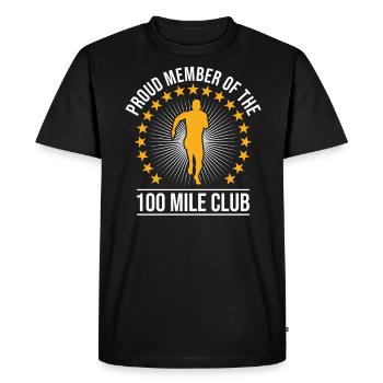 100 Mile Club Ultra Run Trail Running Ultrarunners - Men's Premium Organic T-Shirt - black - Front - Nico (187cm)