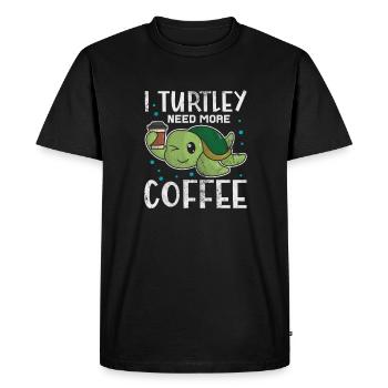 Turtle - Men's Premium Organic T-Shirt - black - Front - Nico (187cm)