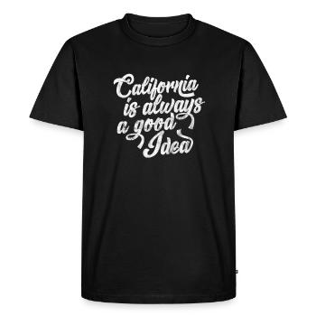 California USA Holidays America Cadeau - T-shirt Premium bio Homme - noir - Devant - Nico (187cm)