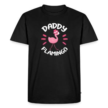 Flamingo Father Pink Bird Father's Day Gift - Men's Premium Organic T-Shirt - black - Front - Nico (187cm)