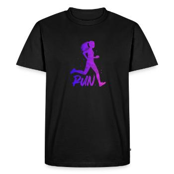 Running Runner Jogging Jogging Runner Cadeau - T-shirt Premium bio Homme - noir - Devant - Nico (187cm)