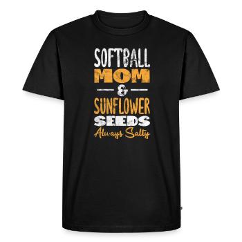 Maman de softball - T-shirt Premium bio Homme - noir - Devant - Nico (187cm)