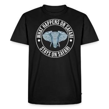 Que se passe-t-il sur Safari reste sur Safari Africa - T-shirt Premium bio Homme - noir - Devant - Nico (187cm)
