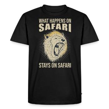 Que se passe-t-il sur Safari reste sur Safari Africa - T-shirt Premium bio Homme - noir - Devant - Nico (187cm)