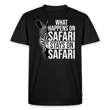 Que se passe-t-il sur Safari reste sur Safari Africa - T-shirt Premium bio Homme - noir - Devant - Nico (187cm)
