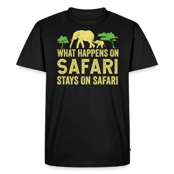 Que se passe-t-il sur Safari reste sur Safari Africa - T-shirt Premium bio Homme - noir - Devant - Nico (187cm)