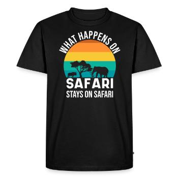 Que se passe-t-il sur Safari reste sur Safari Africa - T-shirt Premium bio Homme - noir - Devant - Nico (187cm)