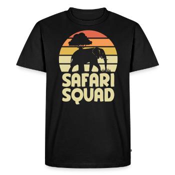 Safari Squad - African Safari Adventures - Men's Premium Organic T-Shirt - black - Front - Nico (187cm)