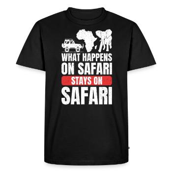 Afrique Safari Animaux Savane Dicton - T-shirt Premium bio Homme - noir - Devant - Nico (187cm)
