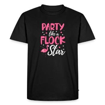 Flamingo Pink Bird Zoo Summer Holiday Gift - Men's Premium Organic T-Shirt - black - Front - Nico (187cm)
