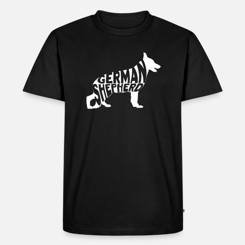 Deutscher Schäferhund - Männer Premium Bio T-Shirt - Schwarz