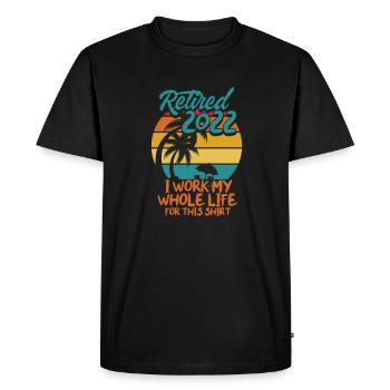 Pension de retraite Pension de pensionné Cadeau de pension de pensionné - T-shirt Premium bio Homme - noir - Devant - Nico (187cm)