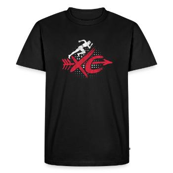 Running Runner Jogging Jogging Runner Cadeau - T-shirt Premium bio Homme - noir - Devant - Nico (187cm)