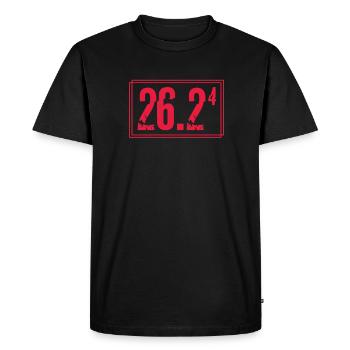 Courir - T-shirt Premium bio Homme - noir - Devant - Nico (187cm)