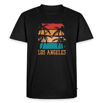 Los Angeles - T-shirt Premium bio Homme - noir - Devant - Nico (187cm)