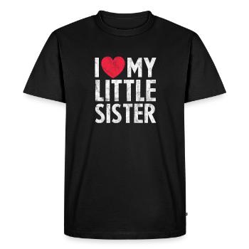 Soeur Frère Frères et sœurs Cadeau de famille - T-shirt Premium bio Homme - noir - Devant - Nico (187cm)