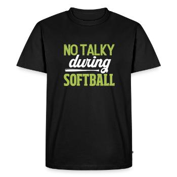 Joueur de softball Baseball Sport Pitcher Cadeau - T-shirt Premium bio Homme - noir - Devant - Nico (187cm)