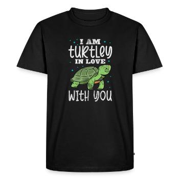 Turtle - Men's Premium Organic T-Shirt - black - Front - Nico (187cm)