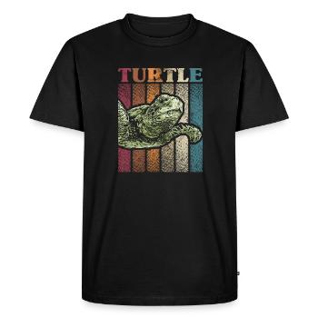 Turtle - Men's Premium Organic T-Shirt - black - Front - Nico (187cm)