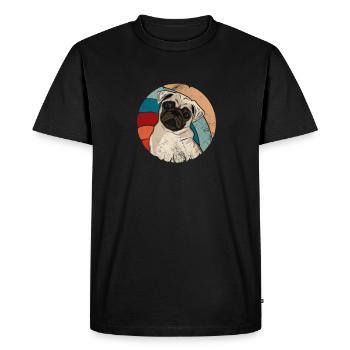 Pug - Men's Premium Organic T-Shirt - black - Front - Nico (187cm)
