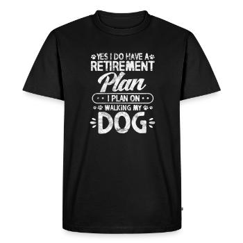 Retraite Grand-père animal de compagnie - T-shirt Premium bio Homme - noir - Devant - Nico (187cm)